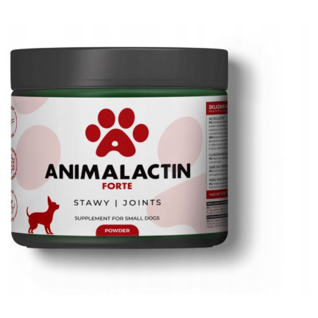 Animalactin Forte, stawy, dla małych psów, 103 g