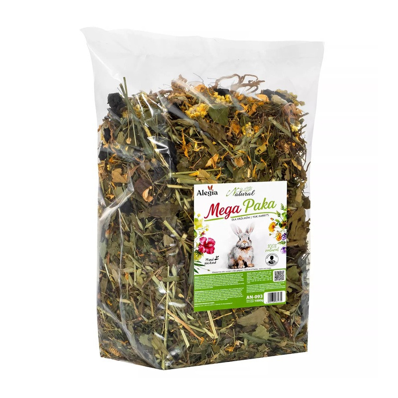 Alegia, Natural, Mega Paka dla Królika, 1000 g