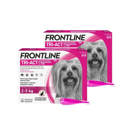 ZESTAW 2 X FRONTLINE TRI-ACT dla psów 2-5kg XS 3x0,5ml