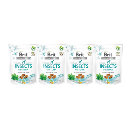 BRIT CARE CRUNCHY CRACKER INSECT & TUNA 4 X 200 G