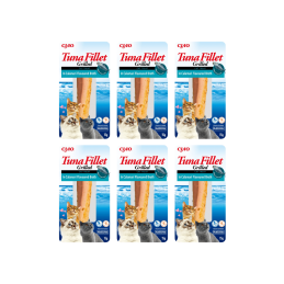 INABA CAT, TUNA FILLET IN CALAMARI BROTH, 6 x 15 g