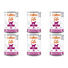 Calibra life, monobiałkowa, dzik z żurawiną, pies, 6 x 400 g