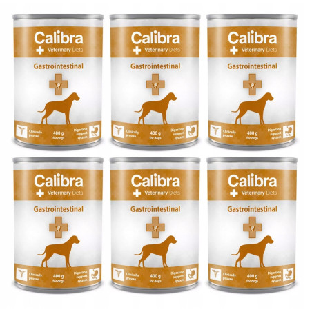 6 x Calibra VD, Gastrointestinal, puszka 400 g, mokra weterynaryjna karma dla psa