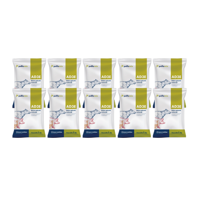 Polfamix, AD3E, witaminy dla zwierząt, 10 x 1kg