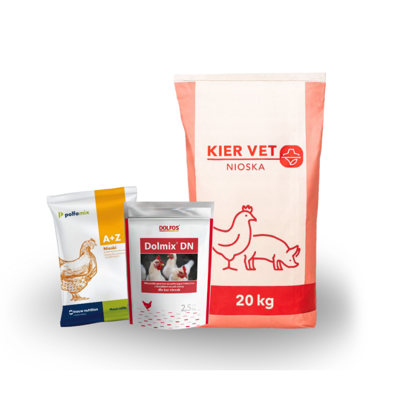 Kiervet, Pasza Nioska Granulowana, 20 kg + Dolmix DN 2,5 kg + Polfamix A+Z, 1 kg