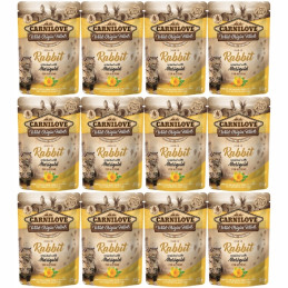 Carnilove Cat Kitten Rabbit & Marigold 12 x 85g