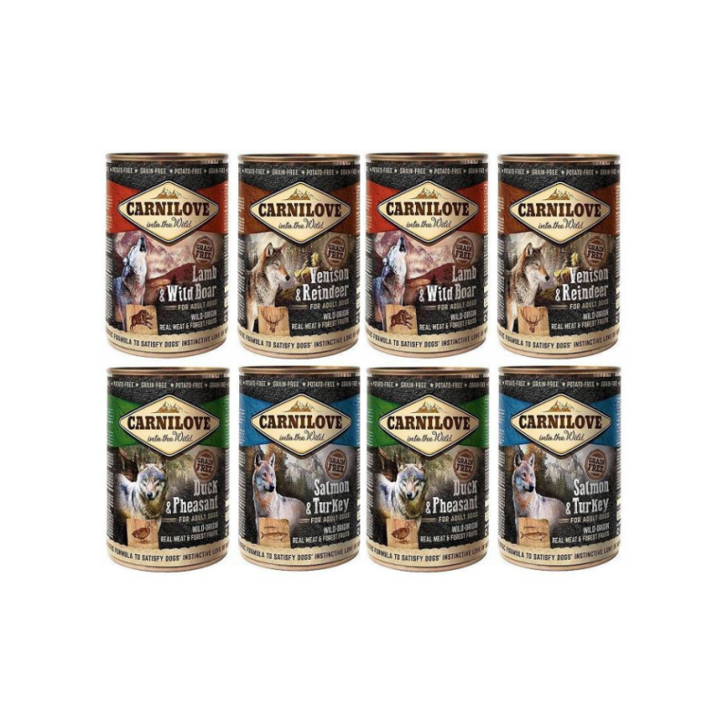 CARNILOVE MIX SMAKÓW KARMA MOKRA DLA PSA 8x400g