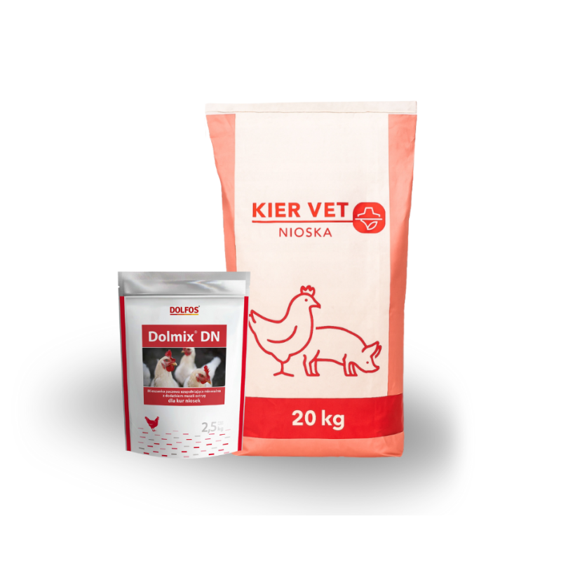 Kiervet, Pasza Nioska Granulowana, 20 kg + Dolfos, Dolmix DN, 2,5kg