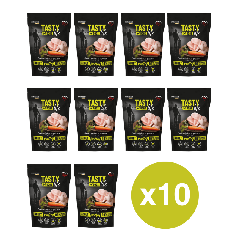 Biofeed, Tasty Dog Life Drób, Saszetka 10 x 500 g