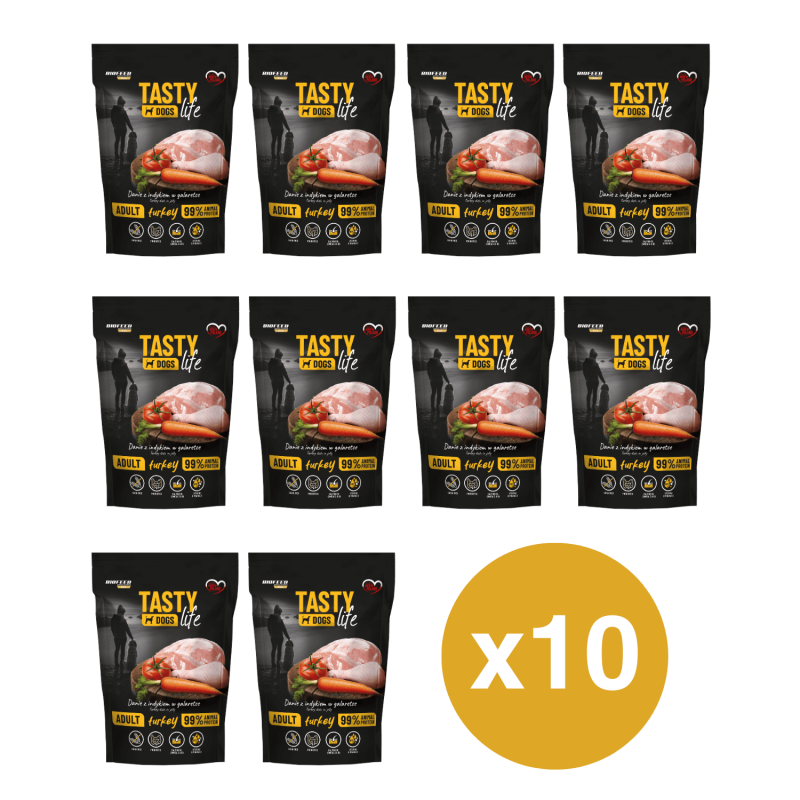 Biofeed, Tasty Dog Life Indyk, saszetka 10 x 500 g