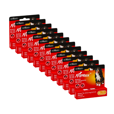 12 x Vet Agro, Fiprex XL, pies, 5,5 ml