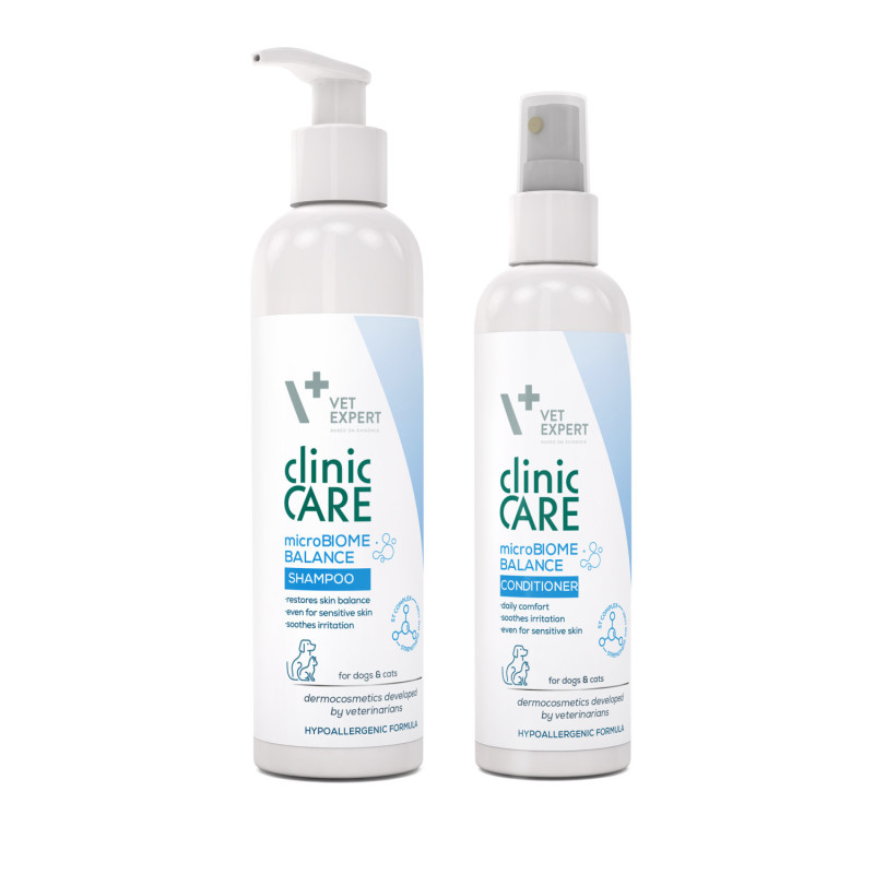 Zestaw Vet Expert Clinic Care microBiome Balance Shampoo and Conditioner