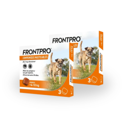 ZESTAW 2szt Frontpro M, tabletki na pchły i kleszcze,  28,3mg 4 - 10 kg, 3 tab