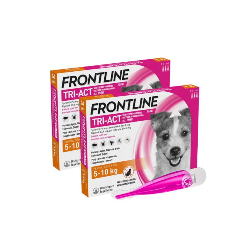 ZESTAW 2 X FRONTLINE Tri-Act, S 5-10 kg, 3 pipety