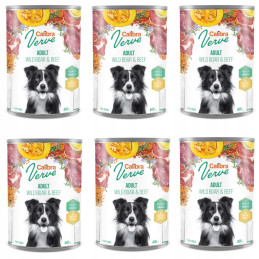 Calibra Dog Verve Adult, Wild Boar with Beef, 6 x 400 g