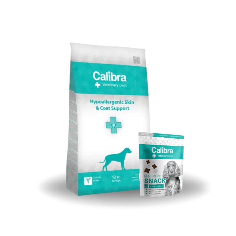 Calibra VD, Hypoallergenic Skin&Coat Support, pies, 12 kg + GRATIS przysmaki