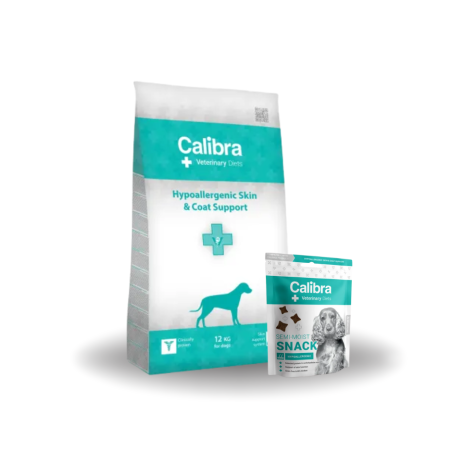Calibra VD, Hypoallergenic Skin&Coat Support, pies, 12 kg + GRATIS przysmaki