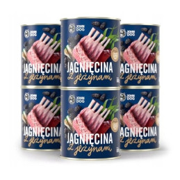 John Dog, Jagnięcina z jeżynami, pies, puszka, 800 g x 6