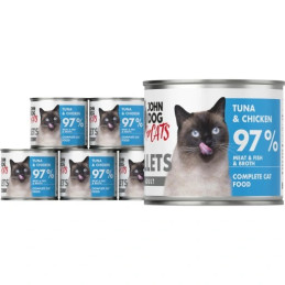 John Dog, Tuńczyk i kurczak, kot, puszka 140 g x 6
