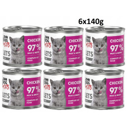 John Dog, Kurczak, Kocięta, puszka 140 g x 6