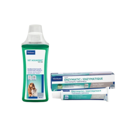 Zestaw do zębów VIRBAC enzymatyczna pasta + płyn 250 ml