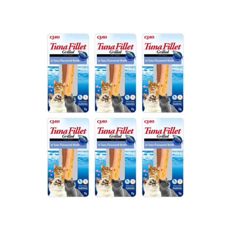 Inaba, delikatnie grillowany filet z tuńczyka w domowym bulionie 6 x 15g