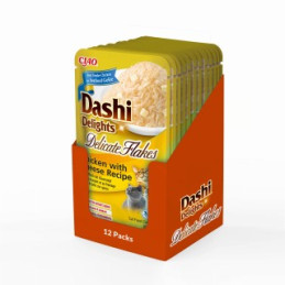 Inaba Cat Dashi Delights Flakes Chicken Cheese 12 x 40g
