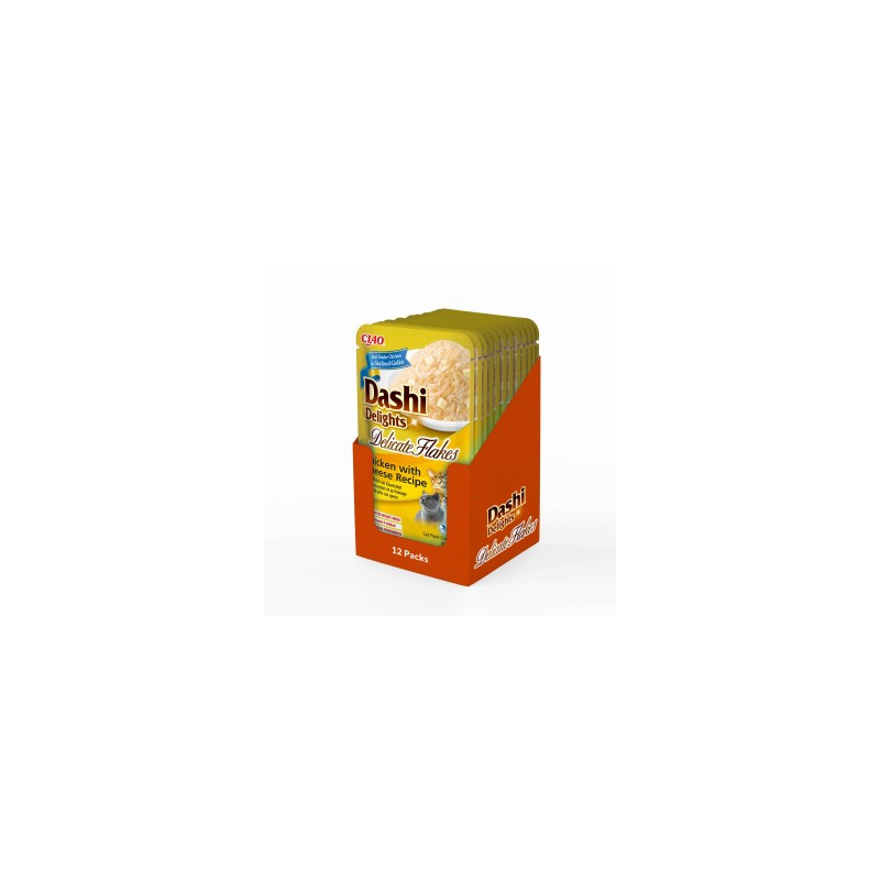 Inaba Cat Dashi Delights Flakes Chicken Cheese 12 x 40g