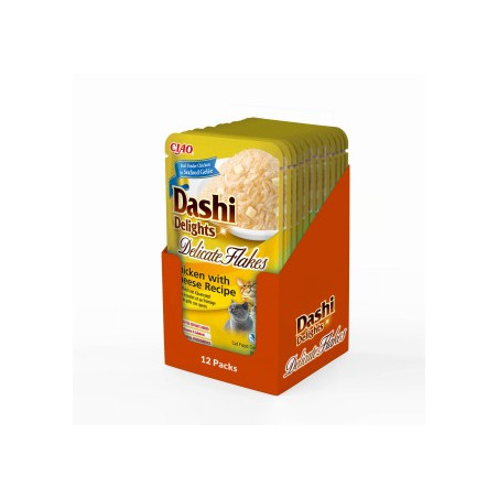 Inaba Cat Dashi Delights Flakes Chicken Cheese 12 x 40g