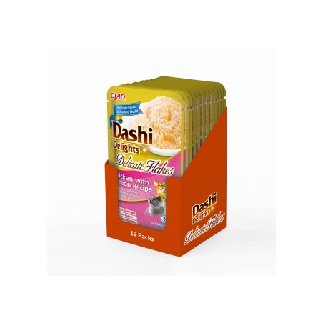 Inaba Cat Dashi Delights Flakes Chicken Salmon 12 x 40g