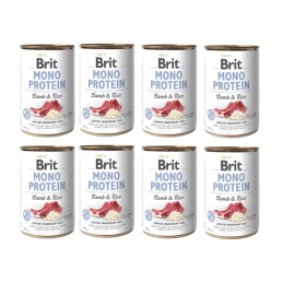 BRIT MONO PROTEIN LAMB & RICE 8 x 400g