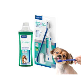 Zestaw do zębów VIRBAC pasta + szczoteczka + płyn 500 ml