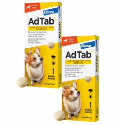 ZESTAW 2szt ADTAB 225 mg, tabletka dla psów 5.5-11 kg