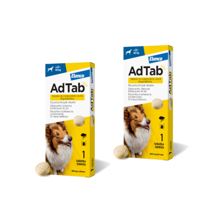 ZESTAW 2szt AdTab Tabletka 900mg, pies, 22 kg-45 kg