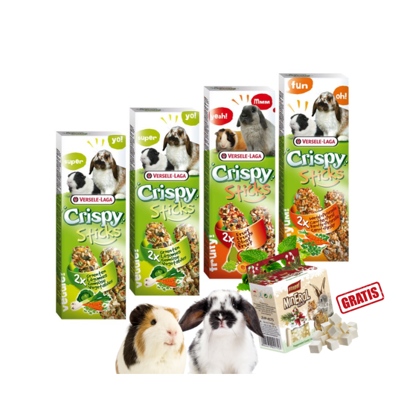 VERSELE LAGA Crispy Sticks ZESTAW 4x2szt kolba mix + GRATIS