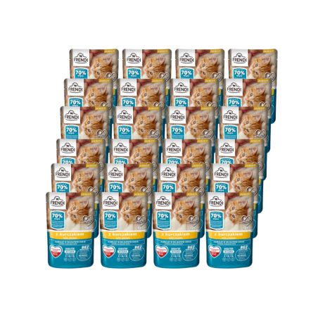 Pet Republic, Frendi Junior dla kota kawałki w sosie z kurczakiem 24 x 100 g