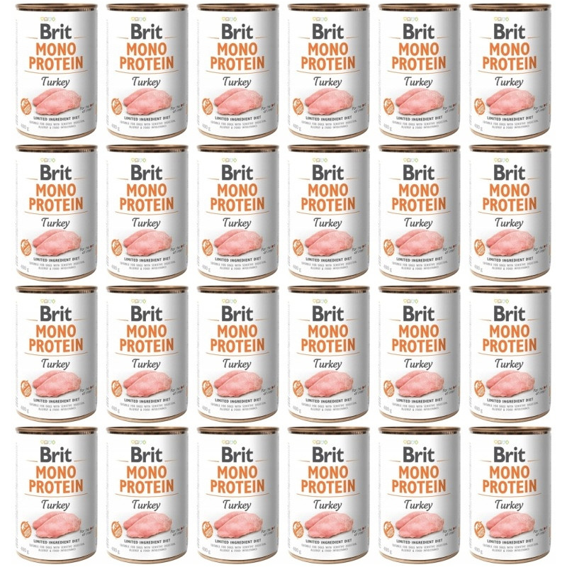 24 x BRIT MONO PROTEIN TURKEY , puszka 400 g , mokra  karma dla psa