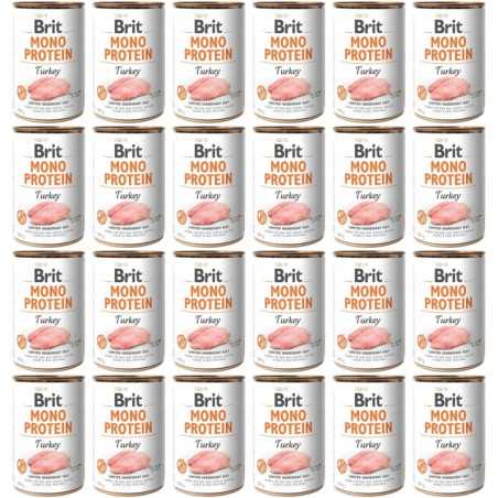 24 x BRIT MONO PROTEIN TURKEY , puszka 400 g , mokra  karma dla psa