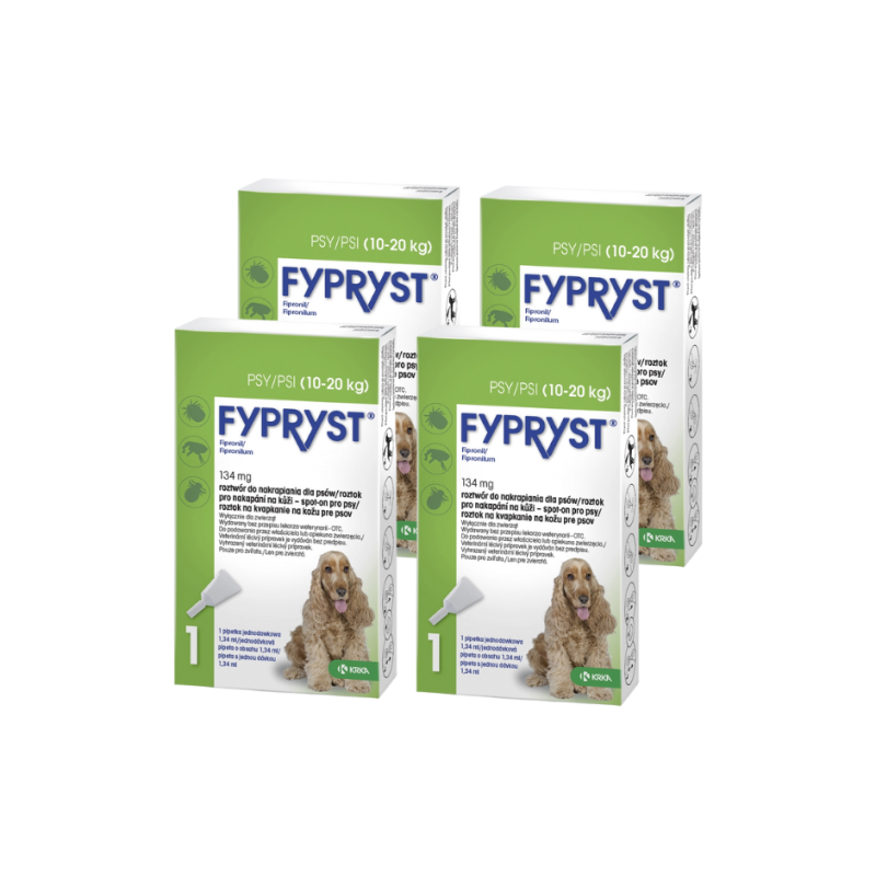 Krka, Fypryst, kropelki dla psa, 10-20 kg, 4 szt