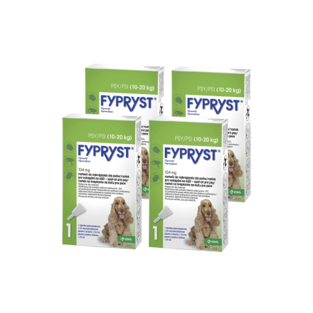 Krka, Fypryst, kropelki dla psa, 10-20 kg, 4 szt
