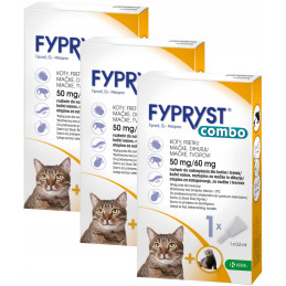 Krka Fypryst Combo dla kota, kropelki 3 x 1 pipeta