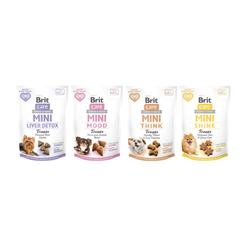 Brit Care Mini Treats ZESTAW mix 4 x 50g