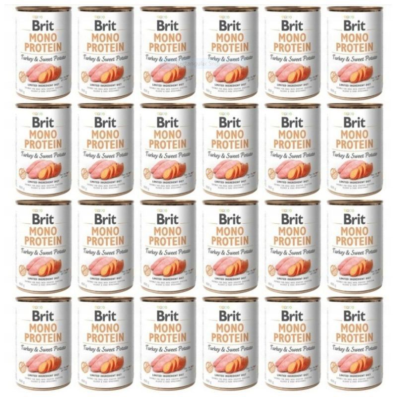 BRIT MONO PROTEIN TURKEY&SWEET POTATO 24 x 400g