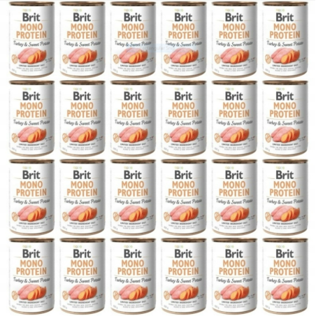 BRIT MONO PROTEIN TURKEY&SWEET POTATO 24 x 400g