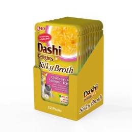 Inaba Cat Dashi Delights Silky Chicken Salmon 12 x 40g