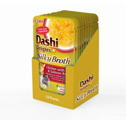 Inaba Cat Dashi Delights Silky Chicken Tuna & Salmon 12 x 40g