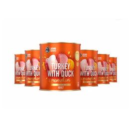 Jonh Dog, Karma mokra dla psa, Indyk z kaczką i dynią 6x800g