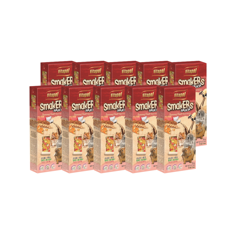 ZESTAW 10 x Vitapol, smakers dla gryzoni, owocowy, 2szt, 70g