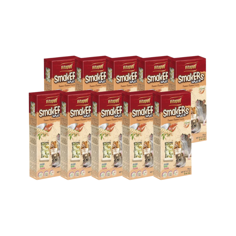 ZESTAW 10 x Vitapol, smakers fusion, gryzonie, z krewetkami,  2 szt., 90 g
