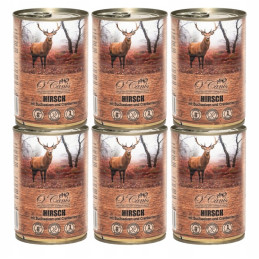 6 x O'Canis, pies, jeleń z kaszą gryczaną, puszka 400 g